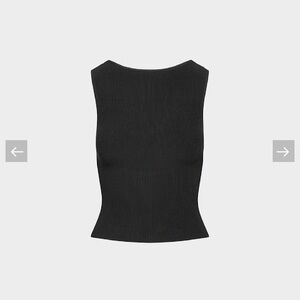 Aritzia Charcoal Ribbed Tank Top